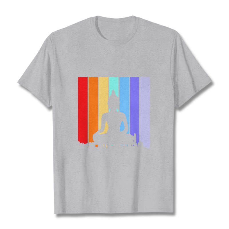 Meditation Buddha Rainbow Tee T-shirt - Image 20