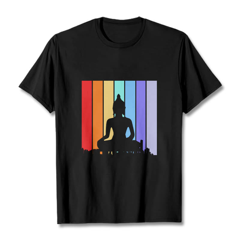 Meditation Buddha Rainbow Tee T-shirt