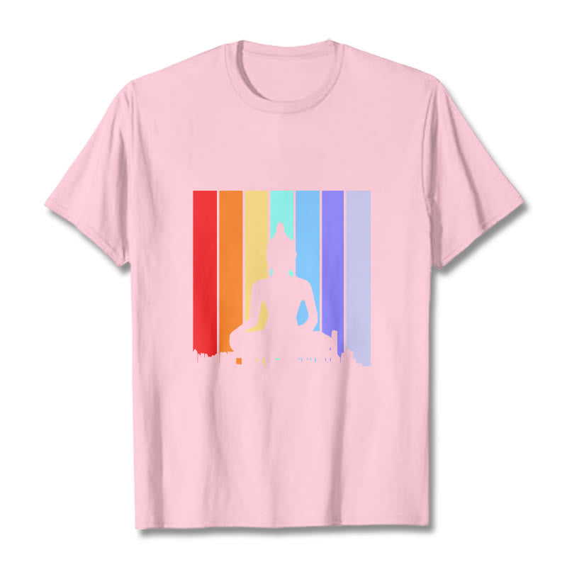 Meditation Buddha Rainbow Tee T-shirt - Image 13