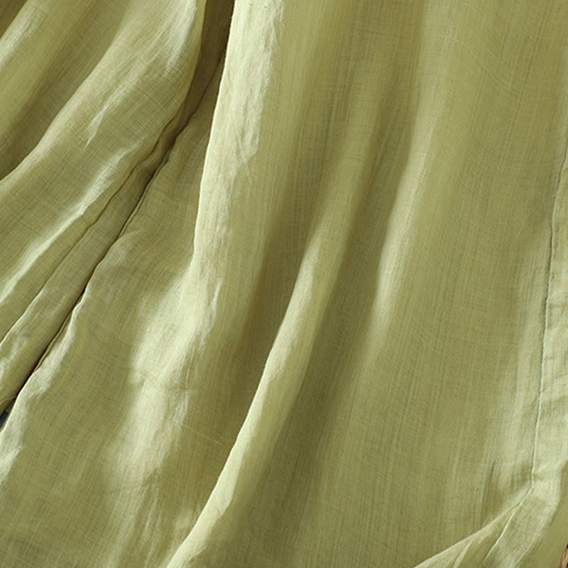 Casual Plain Lined Ribbon Elastic Women's Polyester Wide Leg Pants With Pockets - Image 13