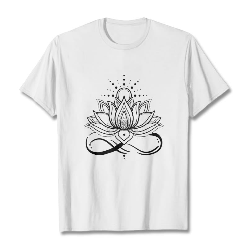 Lotus Flower Sun Design Tee T-shirt - Image 8