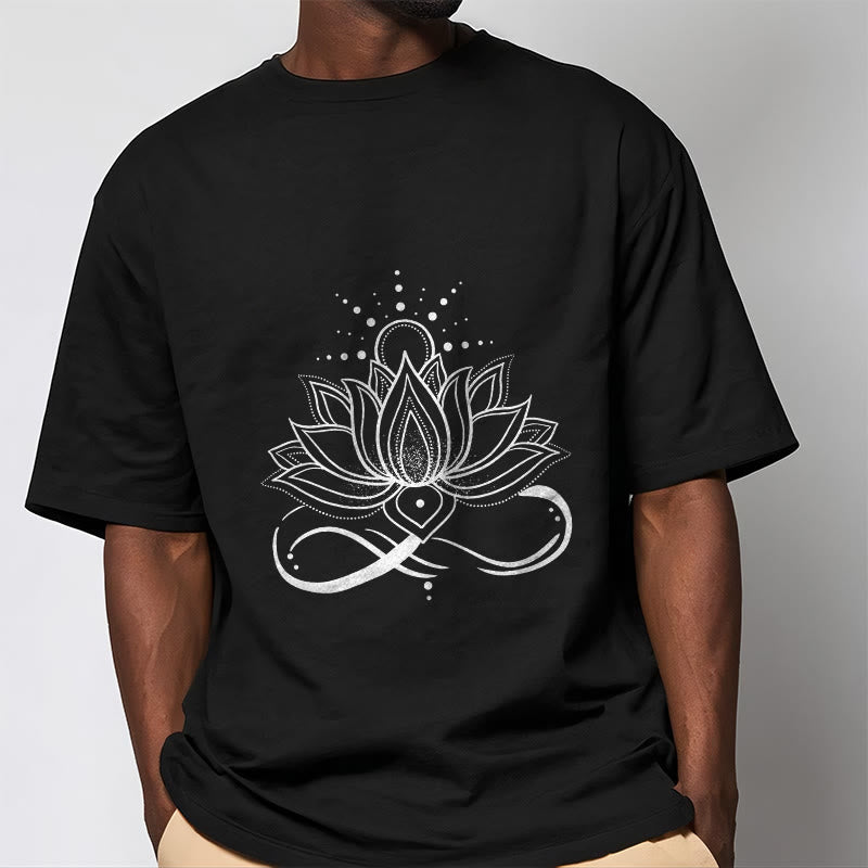 Lotus Flower Sun Design Tee T-shirt - Image 5