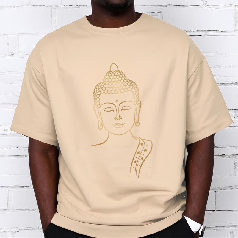 Golden Buddha In Deep Meditation Tee T-shirt - Image 12