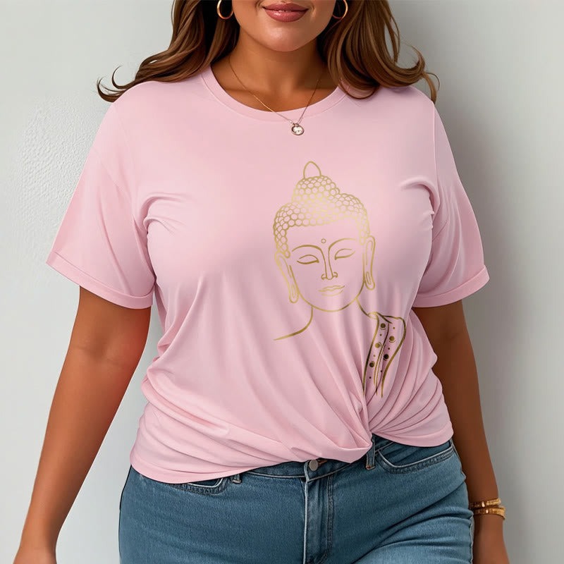 Golden Buddha In Deep Meditation Tee T-shirt - Image 14