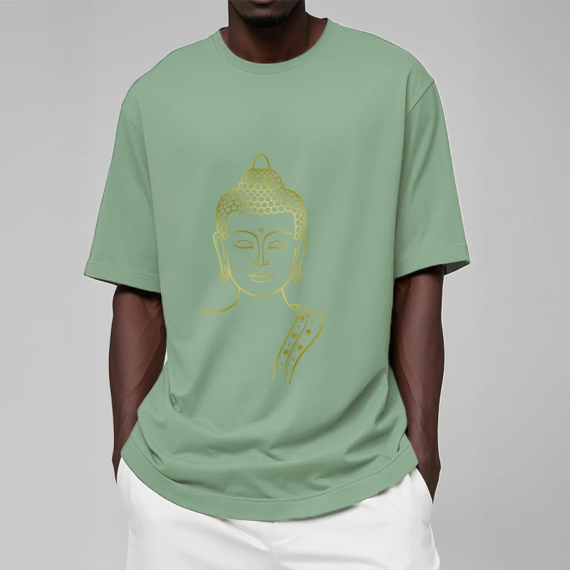 Golden Buddha In Deep Meditation Tee T-shirt - Image 16