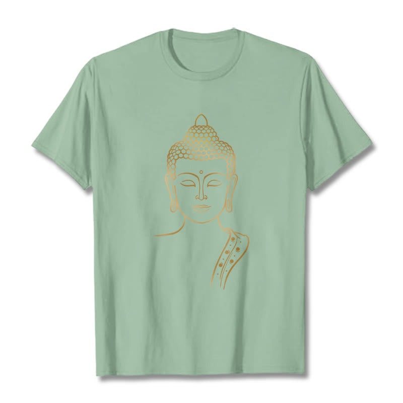 Golden Buddha In Deep Meditation Tee T-shirt - Image 15