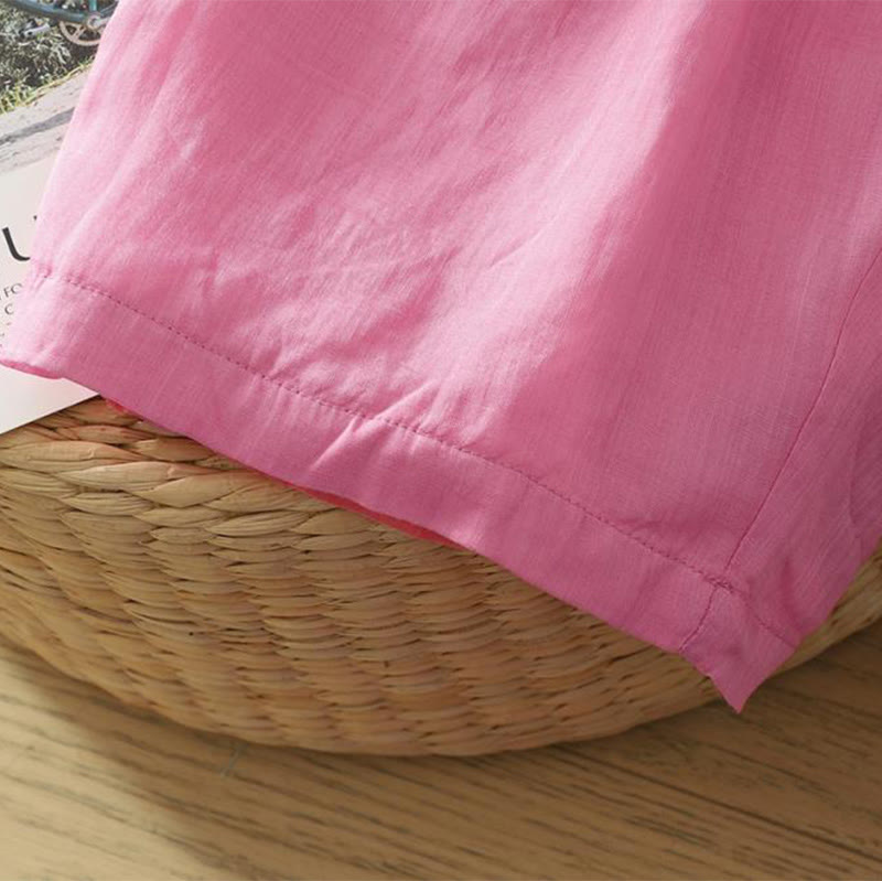 Commute Pure Color Simple Design Women's Cotton Linen Ankle-Length Harem Pants With Pockets - Image 20