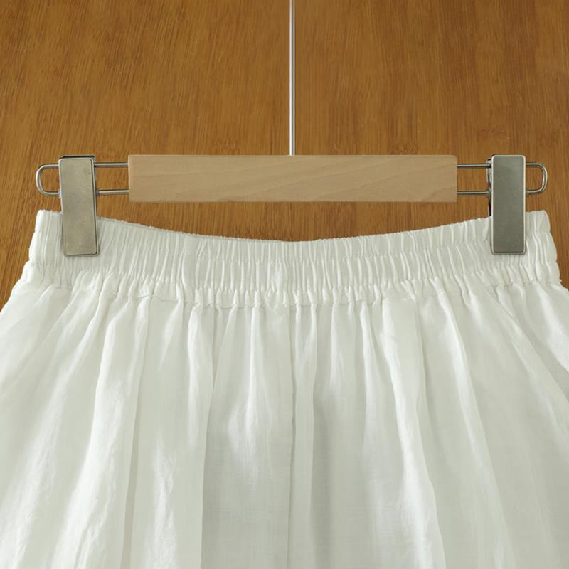 Commute Pure Color Simple Design Women's Cotton Linen Ankle-Length Harem Pants With Pockets - Image 8