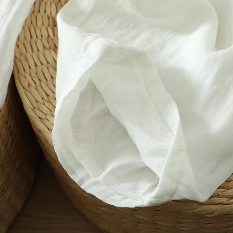 Commute Pure Color Simple Design Women's Cotton Linen Ankle-Length Harem Pants With Pockets - Image 15