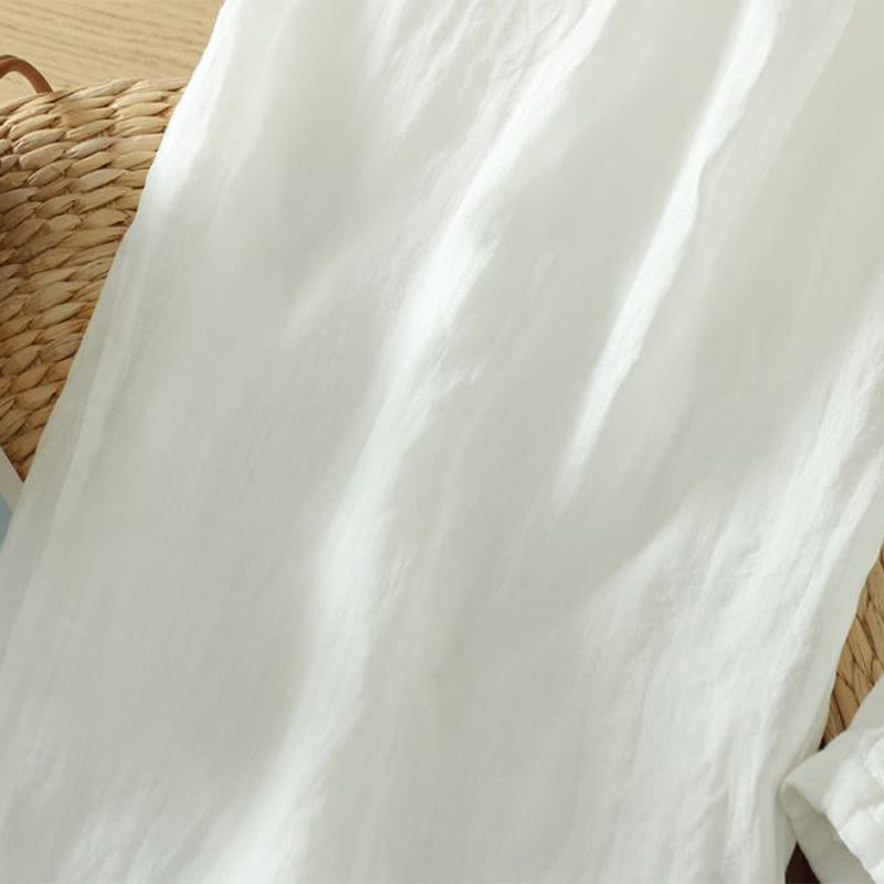 Commute Pure Color Simple Design Women's Cotton Linen Ankle-Length Harem Pants With Pockets - Image 13