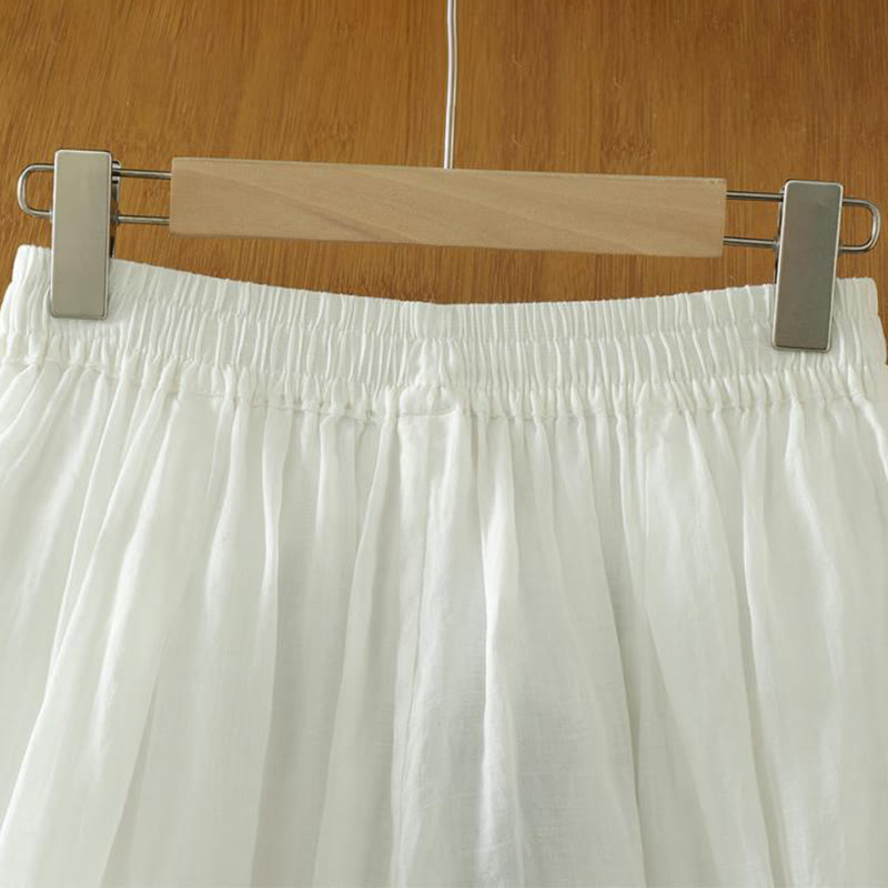 Commute Pure Color Simple Design Women's Cotton Linen Ankle-Length Harem Pants With Pockets - Image 9