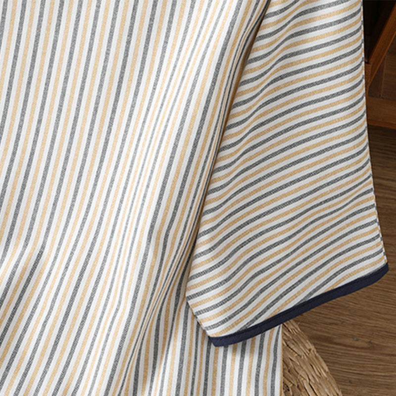 Pullover Stripes Crew Neck Design Women's Cotton Short Sleeves Shirt - Image 18