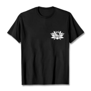 Yin Yang Lotus Flower Design Tee T-shirt