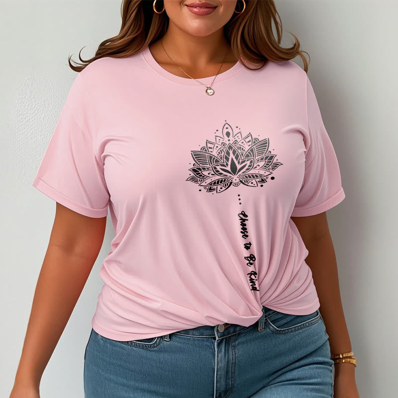 Choose To Be Kind Geometric Flower Tee T-shirt - Image 14