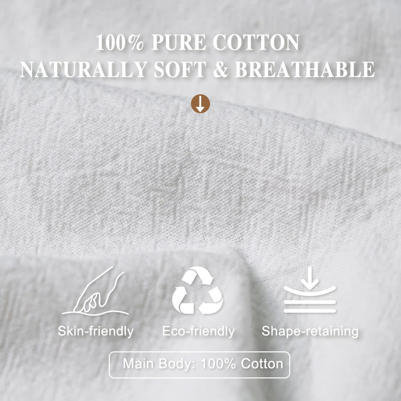 Pure Cotton Casual Leaves Pattern Women's Elastic Waist Harem Pants - Image 4