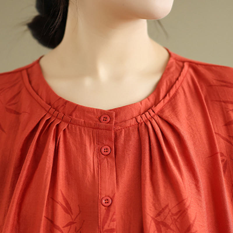 2pcs Casual Women's Short Sleeve Shirt Harem Pants Meditation Clothing Set - Image 16