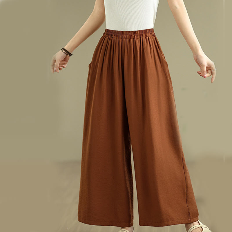 2pcs Casual Women's Stand Collar Shirt Loose Pants Meditation Clothing Set - Image 10