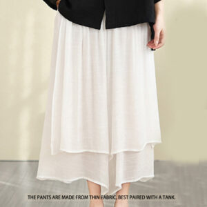 2pcs Casual Women's Frog Button Shirt Loose Pants Meditation Clothing Set - Image 21