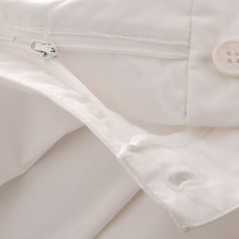 Casual Plain High Waist Women's Polyester 7-8 Length Wide Leg Pants With Pockets - Image 15