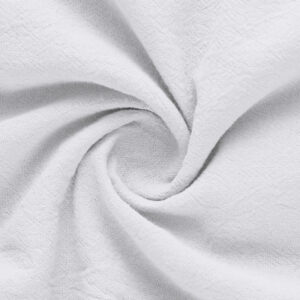 Solid Summer Short Sleeve Half Buttons Linen Men's Shirt - Image 11