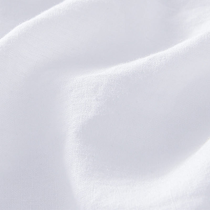 Summer Buttons Short Sleeve Ramie Linen Cotton Men's Shirt - Image 15