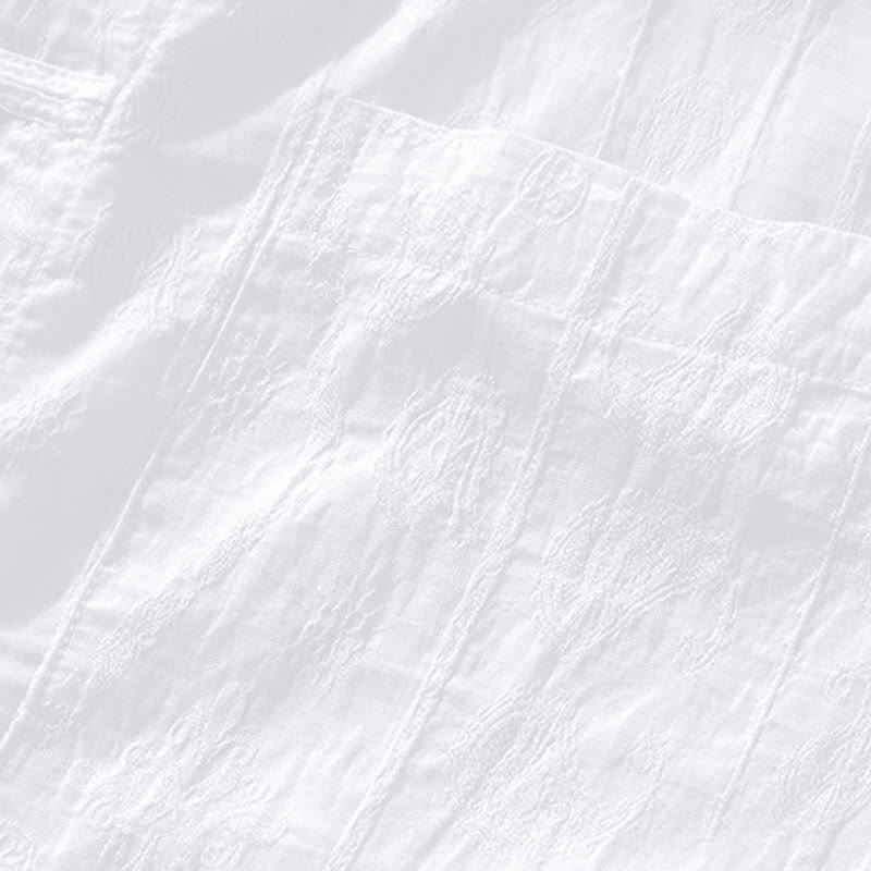 Summer Short Sleeve Buttons Men's Shirt With Two Pockets - Image 17