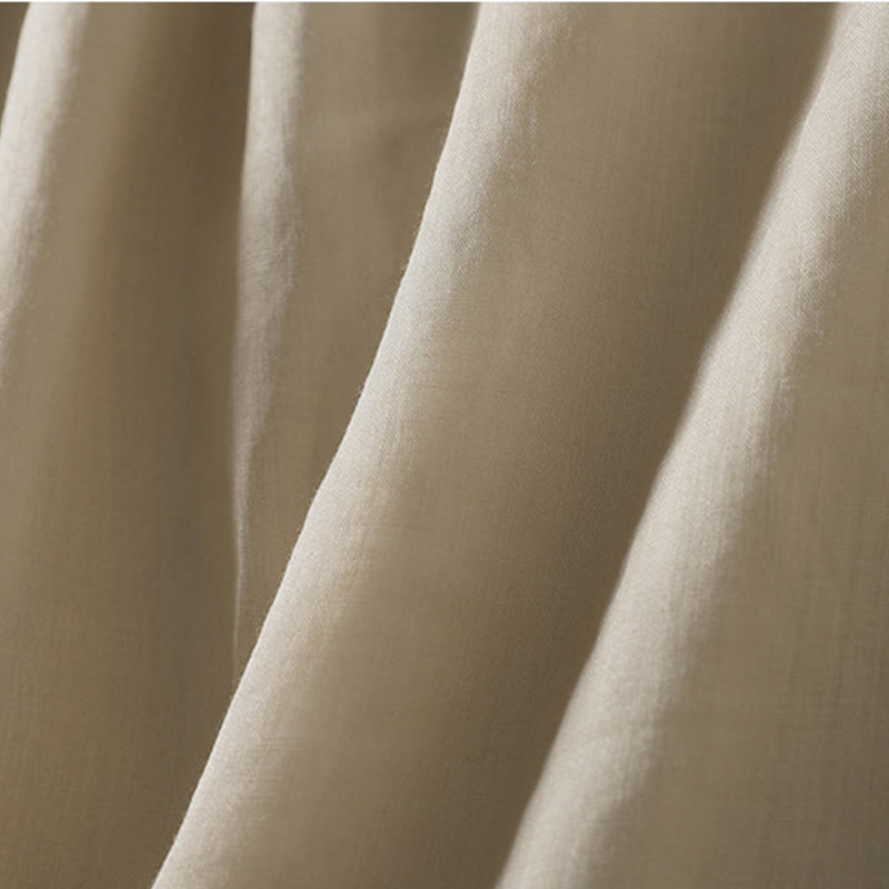 Casual Drawstring Cotton Linen Ankle-Length Women's Wide Leg Pants With Pockets - Image 12