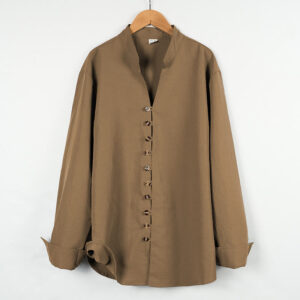 Solid Color Buttons Fall Long Sleeve Men's Shirt - Image 23