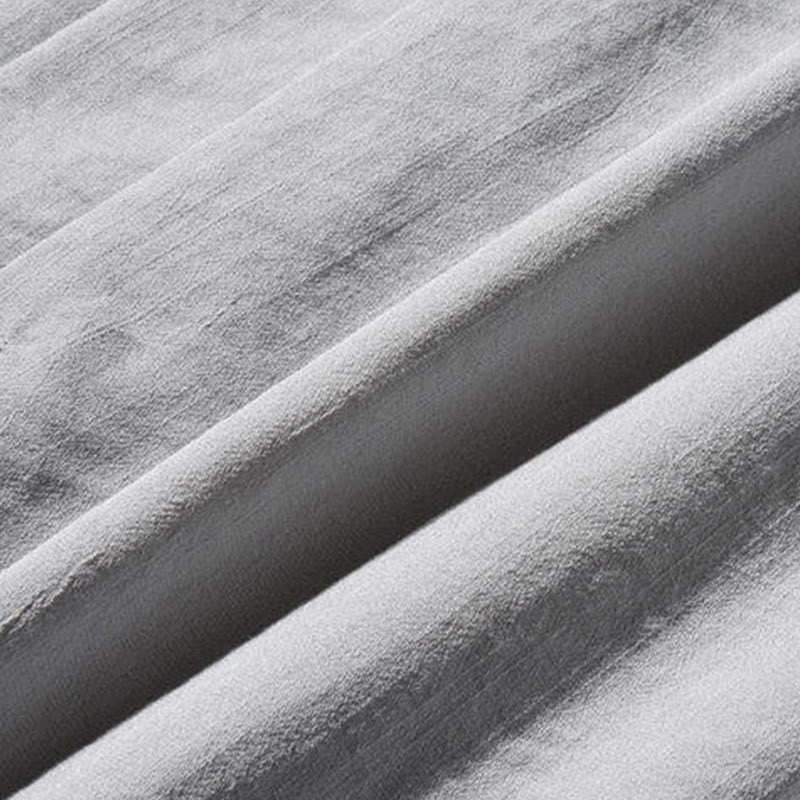 Casual Patchwork Crane Pattern Frog-Button Design Men's Wide Leg Pants With Pockets - Image 27