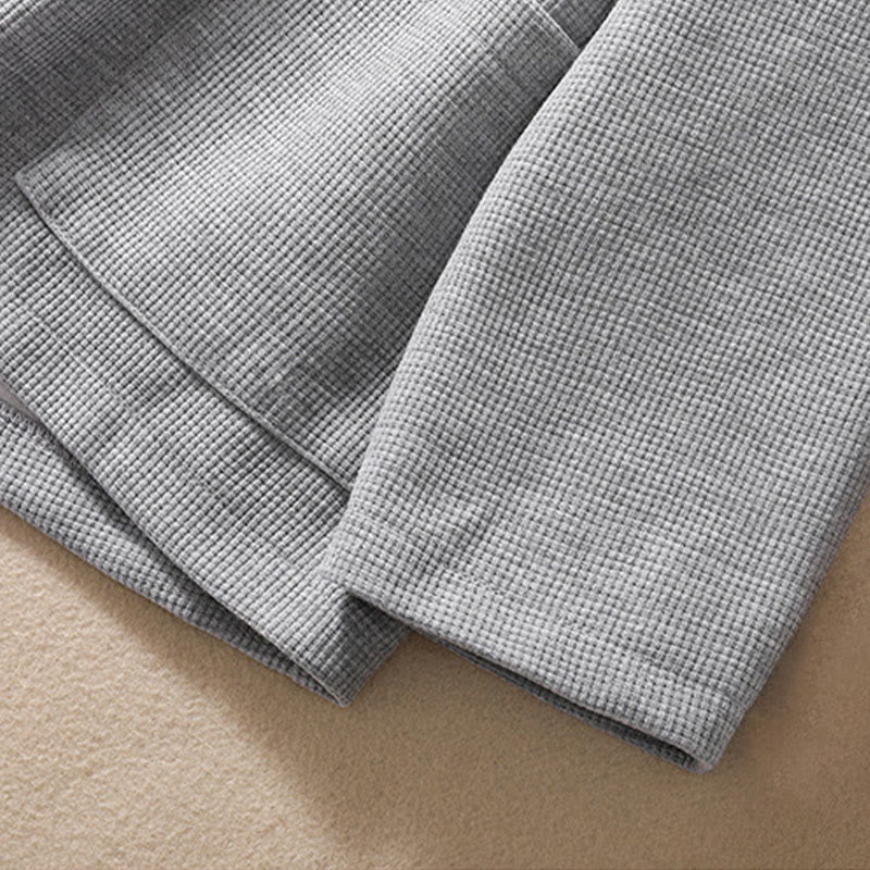 Plain Lapel Women's Cotton Jacket With Pockets - Image 17