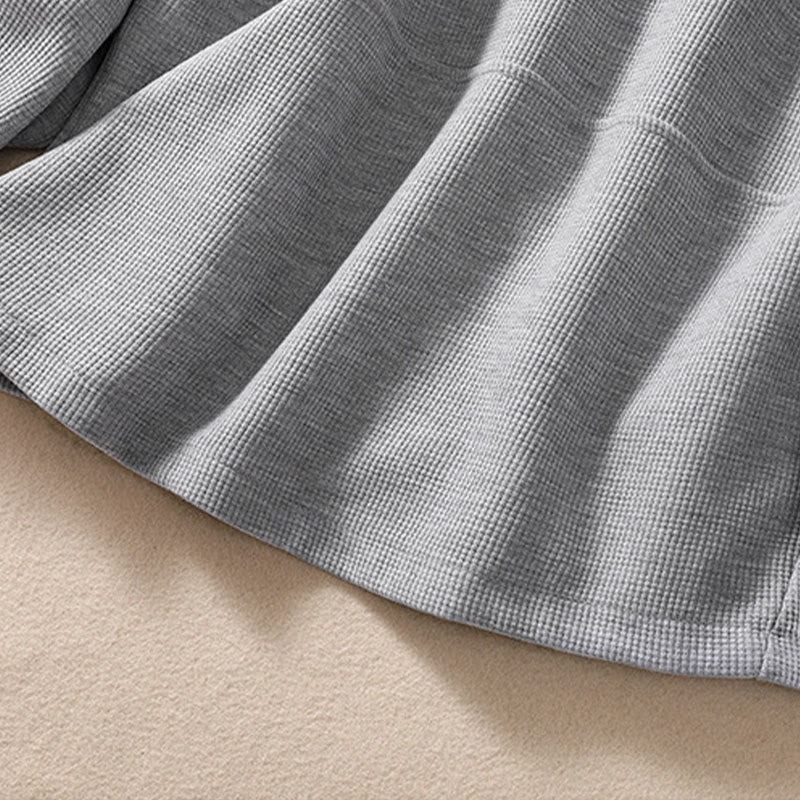 Plain Lapel Women's Cotton Jacket With Pockets - Image 20