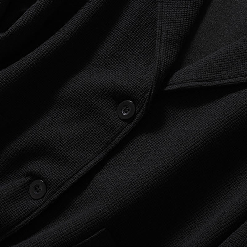 Plain Lapel Women's Cotton Jacket With Pockets - Image 31