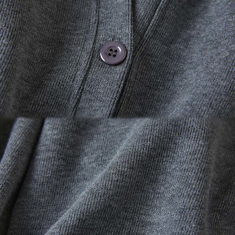 Plain Buttons Women's Cotton Hooded Jacket With Pockets - Image 6