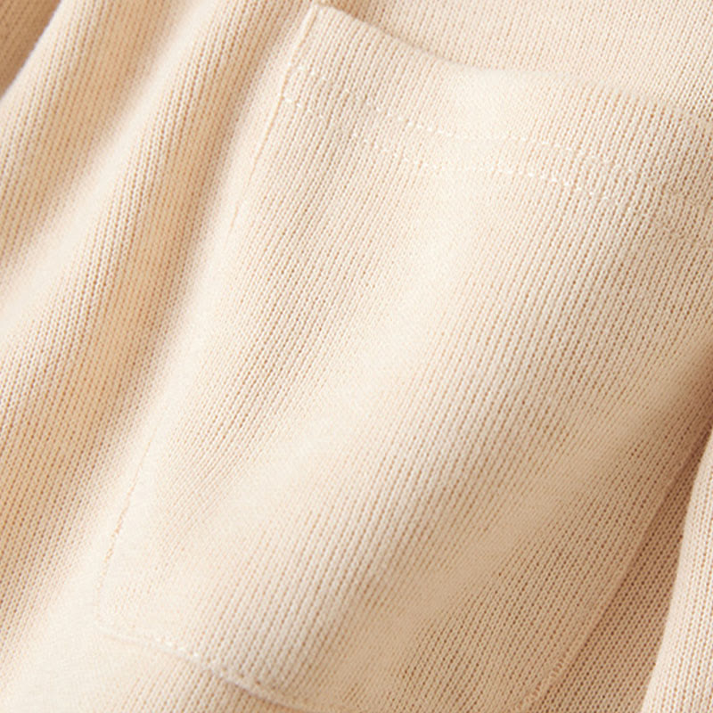 Plain Buttons Women's Cotton Hooded Jacket With Pockets - Image 13