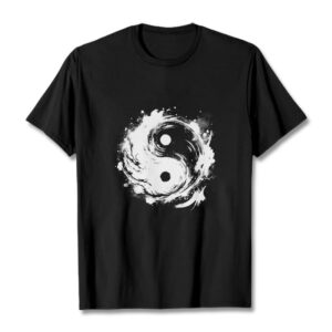 Ink Yin Yang Pattern Balance Design Tee T-shirt