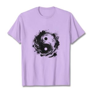 Ink Yin Yang Pattern Balance Design Tee T-shirt - Image 17