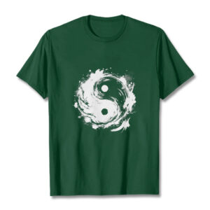 Ink Yin Yang Pattern Balance Design Tee T-shirt - Image 11