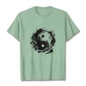 Ink Yin Yang Pattern Balance Design Tee T-shirt - Image 15