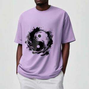 Ink Yin Yang Pattern Balance Design Tee T-shirt - Image 18