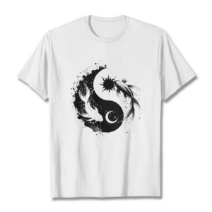 Buddha Stonessun And Moon Yin Yang Koi Pattern Tee T-shirt