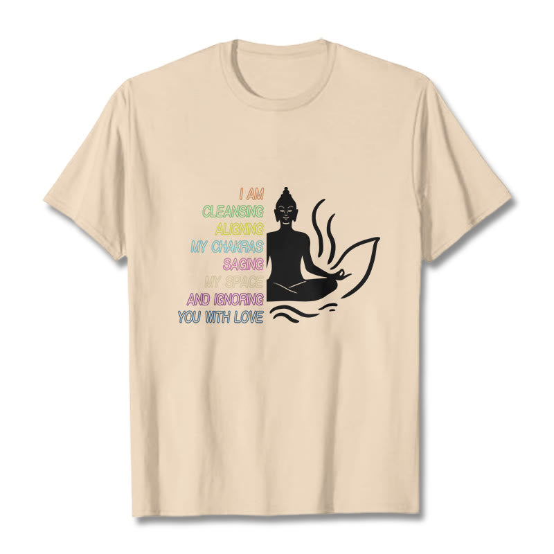 Buddha Lotus Flower Meditation Design Tee T-shirt - Image 9