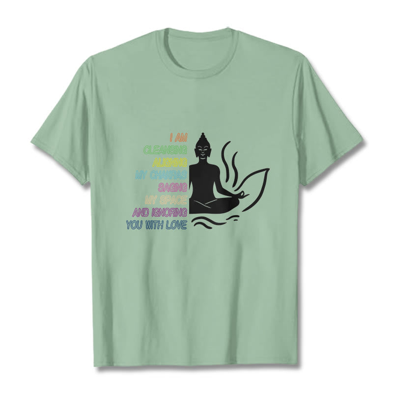 Buddha Lotus Flower Meditation Design Tee T-shirt - Image 15