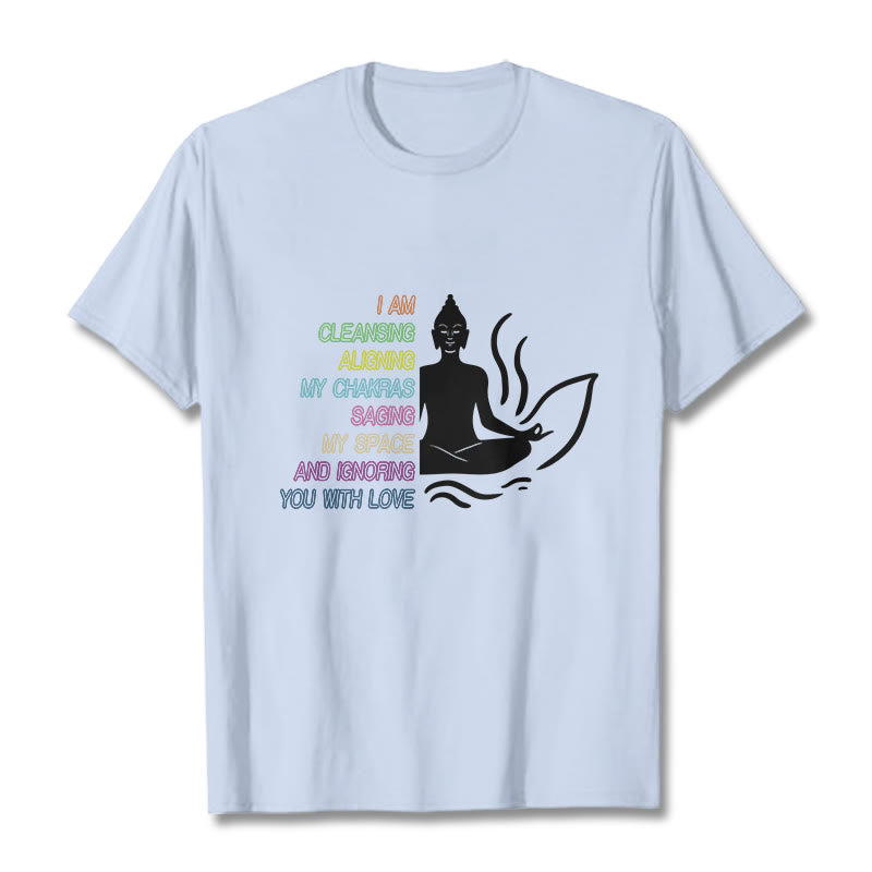 Buddha Lotus Flower Meditation Design Tee T-shirt - Image 19