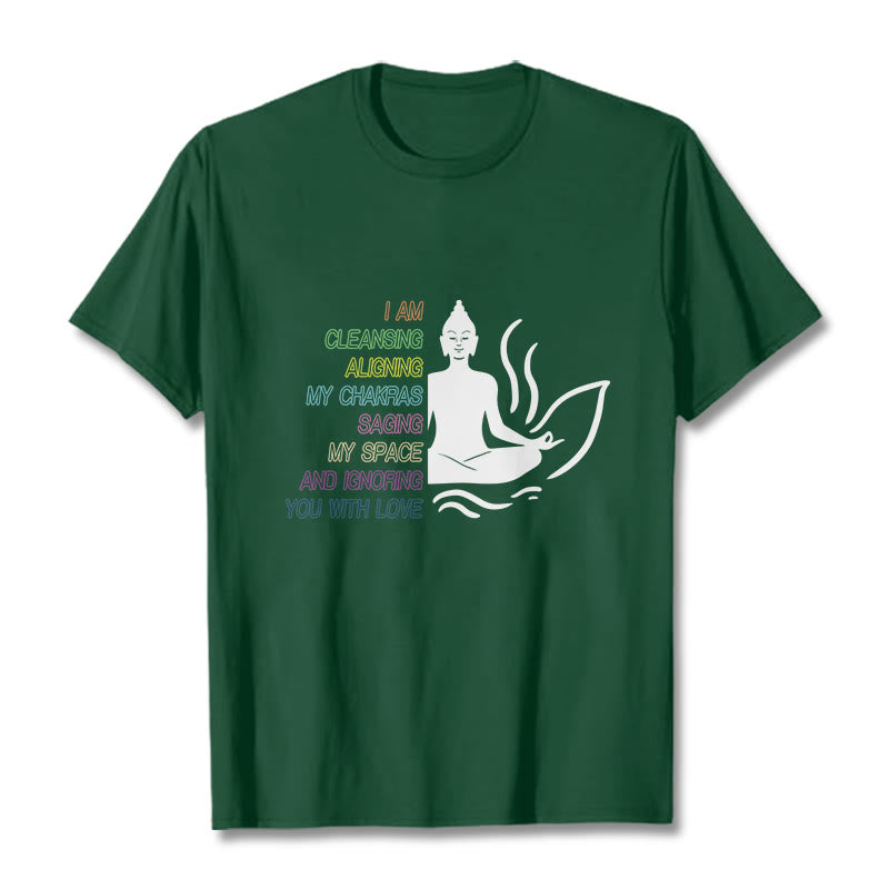 Buddha Lotus Flower Meditation Design Tee T-shirt - Image 11