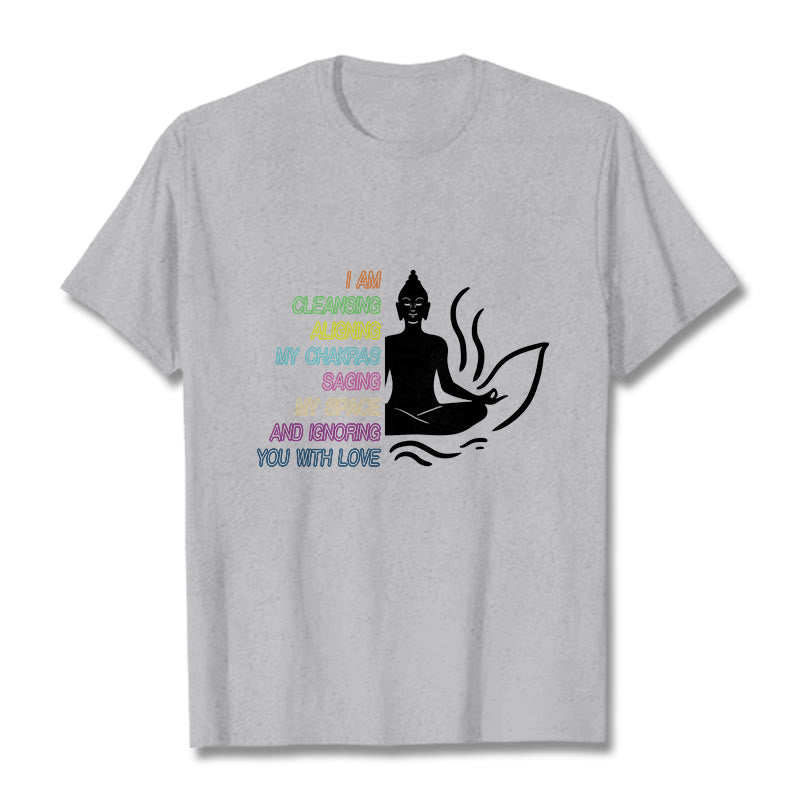 Buddha Lotus Flower Meditation Design Tee T-shirt - Image 20