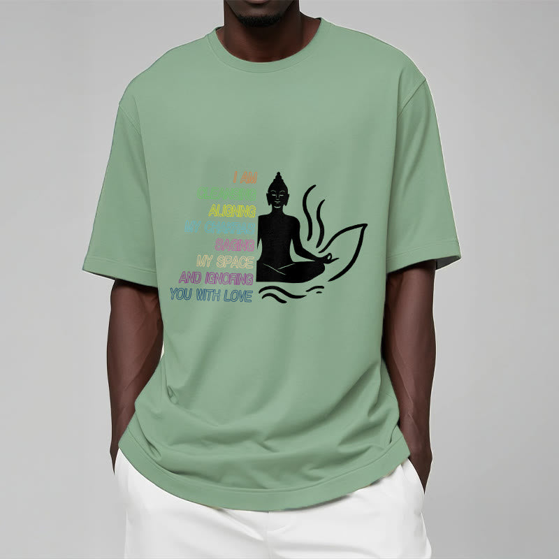 Buddha Lotus Flower Meditation Design Tee T-shirt - Image 16