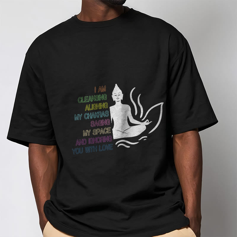 Buddha Lotus Flower Meditation Design Tee T-shirt - Image 6