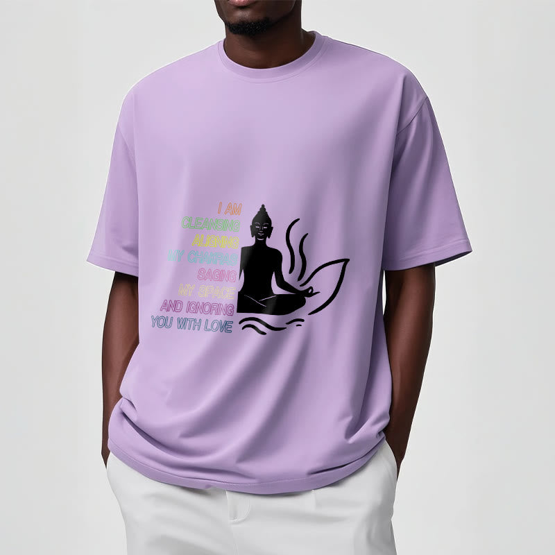 Buddha Lotus Flower Meditation Design Tee T-shirt - Image 18