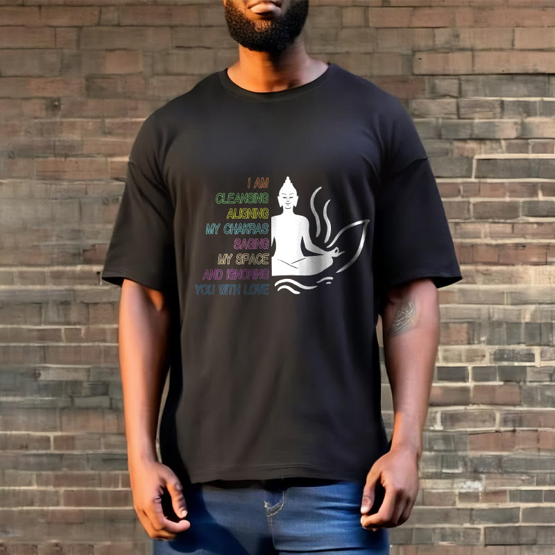 Buddha Lotus Flower Meditation Design Tee T-shirt - Image 8