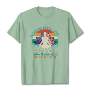 Vivid Lotus Flower Meditator Sunset Pattern Tee Cotton T-shirt - Image 15